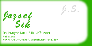 jozsef sik business card